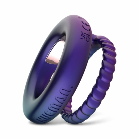 Hueman Jupiter Dual Vibrating Ring Purple - 10-Mode Silicone System