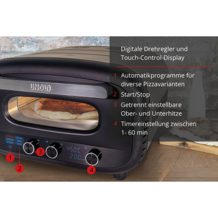 Unold 68805 Picos Keptuvė 1 Pica 1700 W Juoda