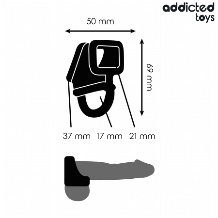 Addicted Toys Model 8435565956813 Black Support Cage Ring - Adjustable Silicone System