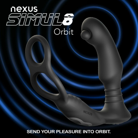 Nexus Simul8 Orbit Edition Intimate Stimulation System Silicone Black 13,5cm