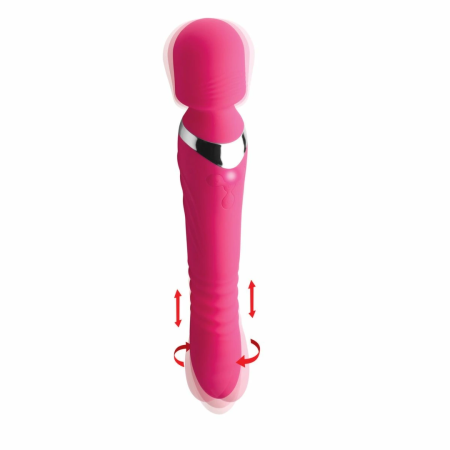 INMI Ultra Thrust-Her Silicone Wand Dual-Action Massager Pink 27.3cm