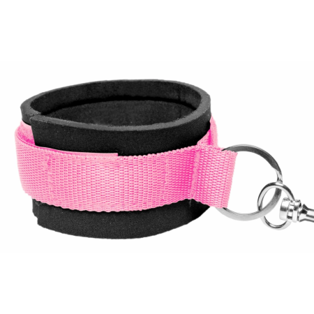 FRISKY Bed Cuff System Pink - Adjustable Neoprene Bedroom Restraint Kit