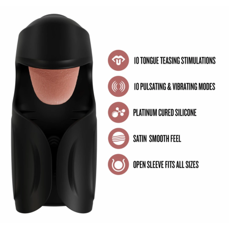 Blush M For Men Lickety Split Intimate Machine Black Silicone USB