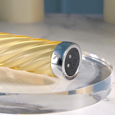 Playboy Twist of Fate Glass Intimate Device, 10-Mode, Waterproof, USB