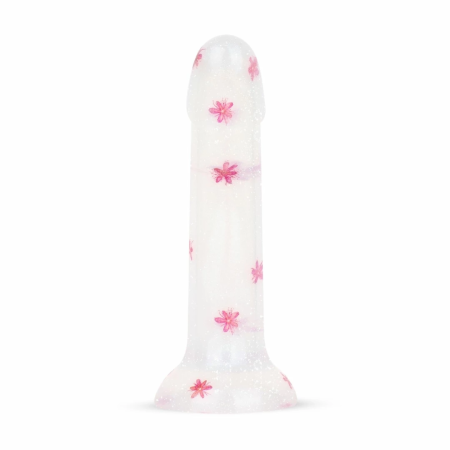 Dildo Collection Flower Power Pink Glitter Intimate Model 15 cm