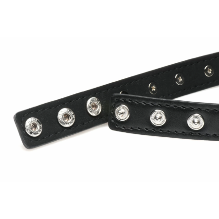 XR Brands Spiked Heart Choker Black Vegan Adjustable 42cm