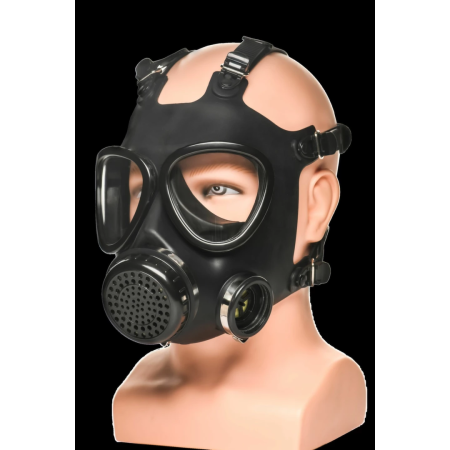 XR Brands Intimate Inhaler Gas Mask Black & White with Adjustable Straps