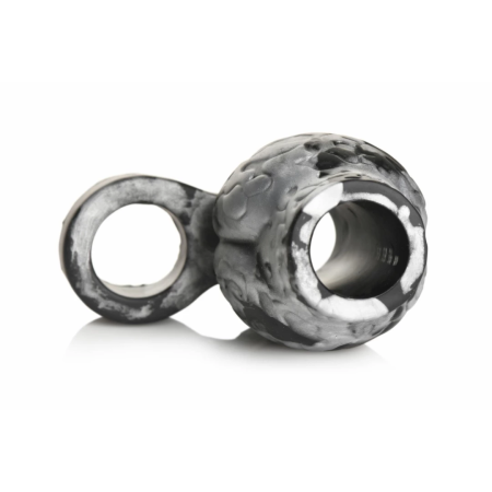 XR Brands Night Prowler Silicone Support Ring with Ball Stretcher, Gray
