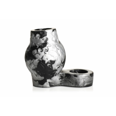 XR Brands Night Prowler Silicone Support Ring with Ball Stretcher, Gray