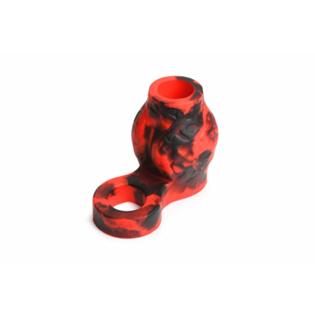 XR Brands Hell Hound Silicone Ball Stretcher Sleeve Red 68.6mm