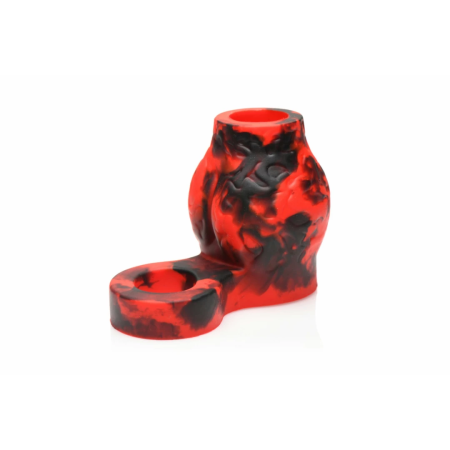 XR Brands Hell Hound Silicone Ball Stretcher Sleeve Red 68.6mm