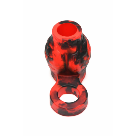 XR Brands Hell Hound Silicone Ball Stretcher Sleeve Red 68.6mm