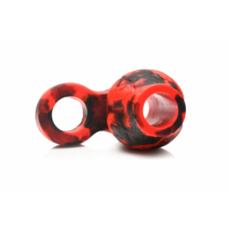 XR Brands Hell Hound Silicone Ball Stretcher Sleeve Red 68.6mm