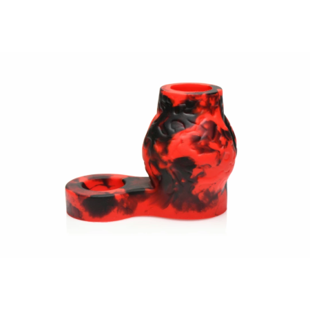 XR Brands Hell Hound Silicone Ball Stretcher Sleeve Red 68.6mm
