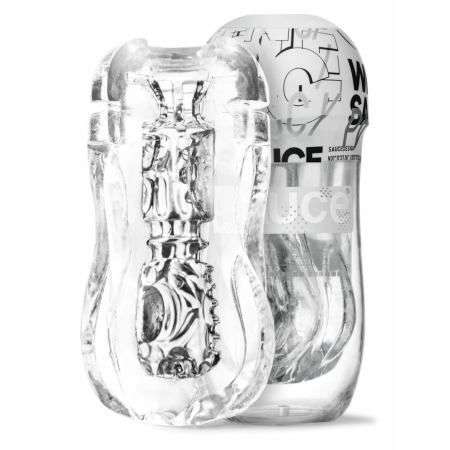 Sauce Cup Intimate Machine White - Dual-Sided, CyberSkin TPE, 28-33mm