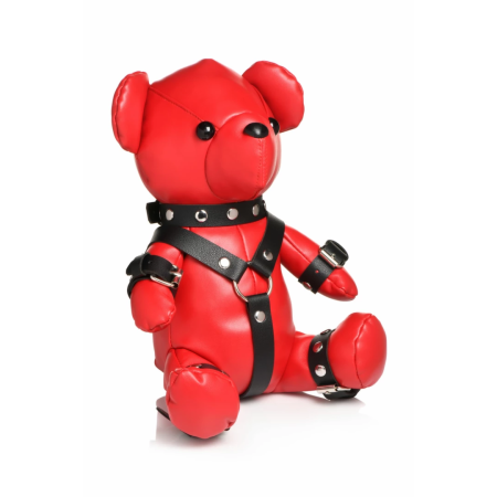 XR Brands Gimp Bear Red Vegan Leather Collectible Plush Toy