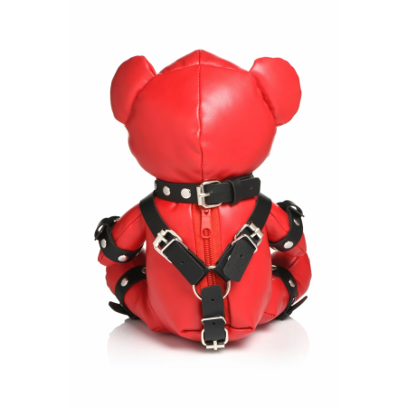 XR Brands Gimp Bear Red Vegan Leather Collectible Plush Toy