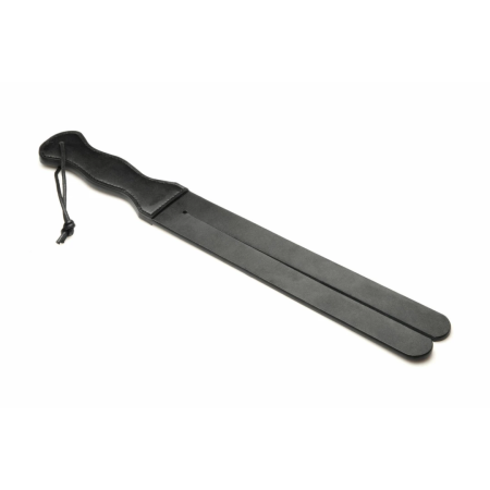 XR Brands Scottish Tawse Black - Vegan Leather Impact Tool, 45 cm