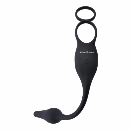 Evolved Novelties Plug & Tug Black Dual Stimulation Silicone System