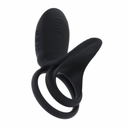Playboy Just Right Black Dual Silicone Vibrating Ring System