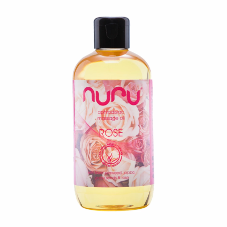 Nuru Massage Oil Rose Scent 250ml - Hydrating Seaweed Formula