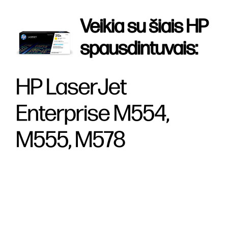 HP 212A Geltonas Original LaserJet Tonerio Kasetė