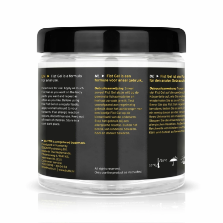 BUTTR Transparent Gel 500ml - Long-Lasting Non-Sticky Lubricating Formula