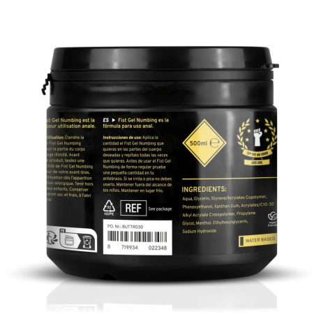 BUTTR Fisting Gel Numbing 500ml - Long-Lasting Comfort Formula