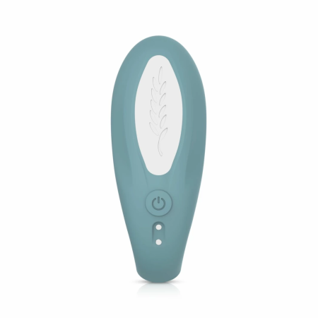 Bloom Jasmine C-Shape Vibrator Green - Soft Silicone, Swipe Control