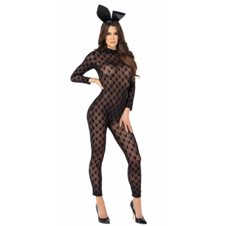 Playboy Lingerie Bunny 2-Piece Set Black - Iconic Logo & Ears