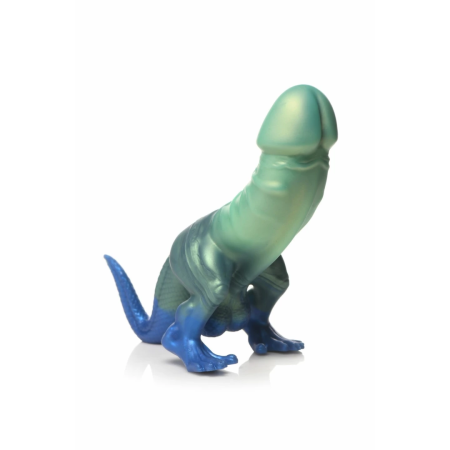 XR Brands Jurassic Series Silicone Prehistoric Model Green-Blue L