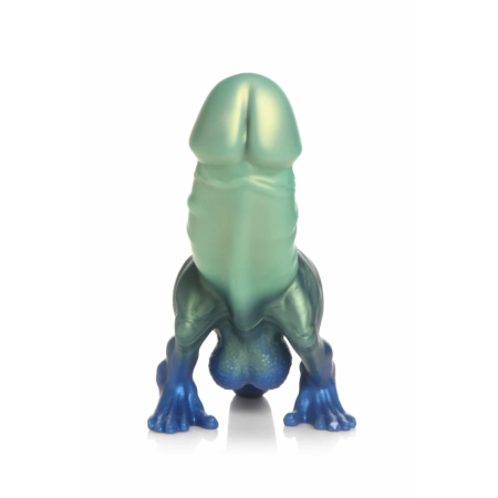 XR Brands Jurassic Series Silicone Prehistoric Model Green-Blue L