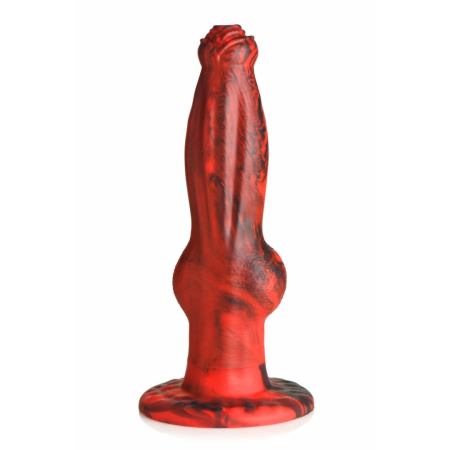 XR Brands Hel-Wolf Intimate Thrusting & Vibrating Device Red/Black
