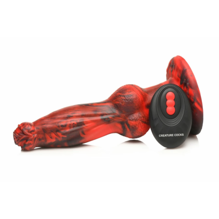 XR Brands Hel-Wolf Intimate Thrusting & Vibrating Device Red/Black