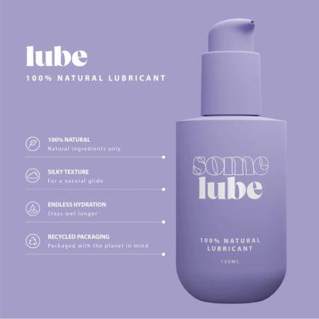 SOME Natural Lubricant 100 ml - Vegan, pH Balanced, Water-Based Formula