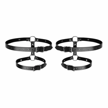 Bedroom Fantasies Adjustable Thigh Harness Black Secure Buckle System