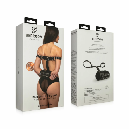 Bedroom Fantasies Blissfully Bound Adjustable Arm Restraint Set Black