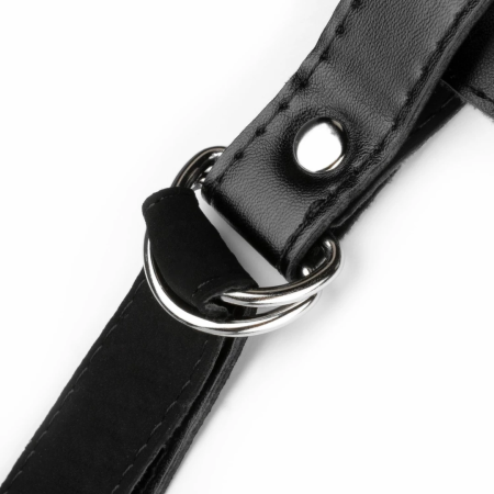 Fetish Collection Double Silicone Intimate Set Adjustable Black Harness