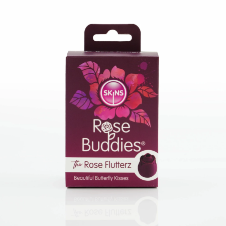 Skins Rose Buddies Flutterz Intimate Device Burgundy Waterproof USB