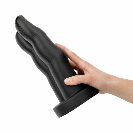 BUTTR Victory Double Finger Silicone Plug - Ergonomic Black Model