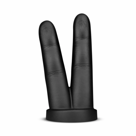 BUTTR Victory Double Finger Silicone Plug - Ergonomic Black Model