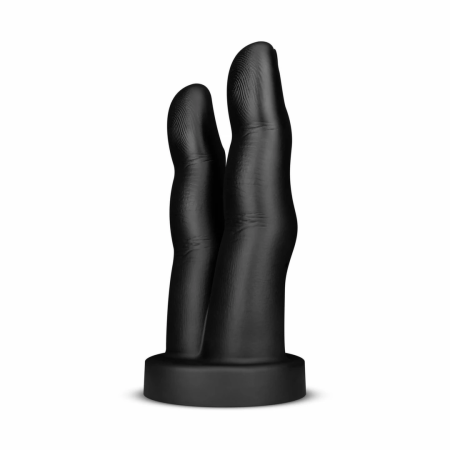 BUTTR Victory Double Finger Silicone Plug - Ergonomic Black Model