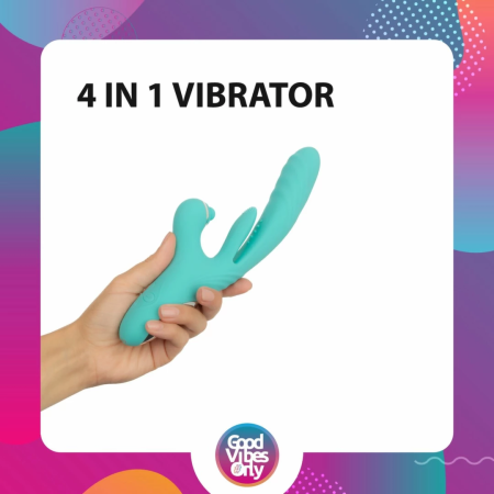 Good Vibes Only Lisa Dual-Action Thrusting Stimulator Pink Silicone