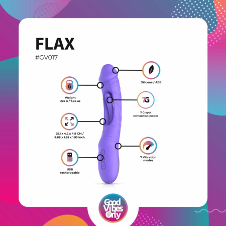 Good Vibes Only Flax Intimate Machine Silicone 7-Mode Vibrator G-Spot