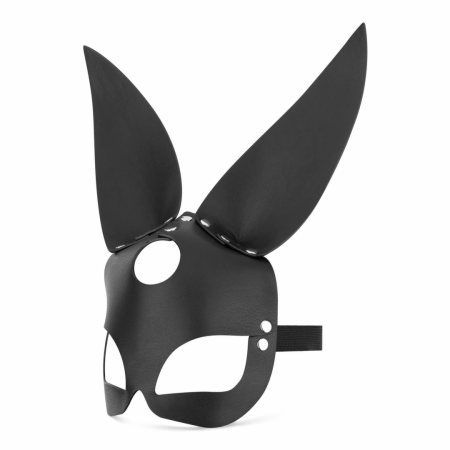 Bedroom Fantasies Bold Bunny Mask Black Adjustable Leather Accessory