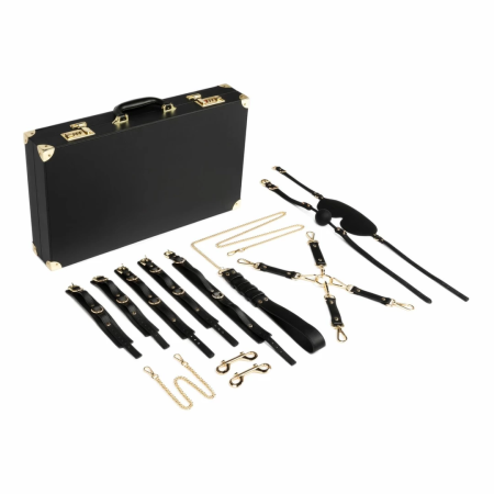 Bedroom Fantasies Bondage Set 13-Piece PU Leather Lockable Kit