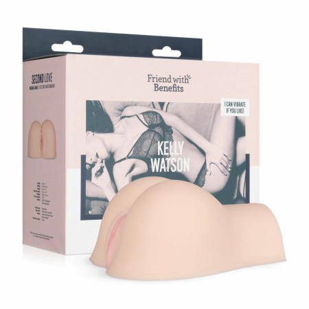 Friend With Benefits Intimate Device with Bullet Vibrator, Dual Entry, Beige