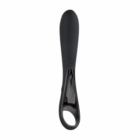 Evolved Ollo Black/Silver Intimate Massager with Ergonomic Handle