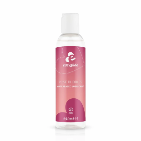 EasyGlide Rose Bubbles Water-Based Lubricant 150ml, pH-Balanced Formula