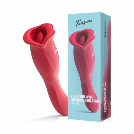 Teazers Dual-Action Intimate Device with Licking Function, Pink